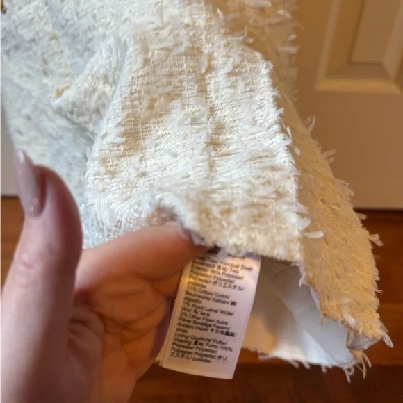 J. Crew Textured Cream Dress with Gold Accents - Picture 4 of 5